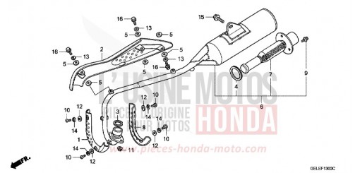 SILENCIEUX D'ECHAPPEMENT CRF50F7 de 2007